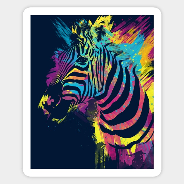 Zebra Splatters Sticker by Olechka